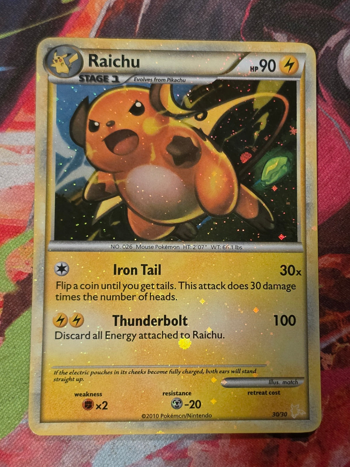 Raichu (#30 Holo) Common HGSS Trainer Kit: Gyarados & Raichu 30/30 LP Pokemon