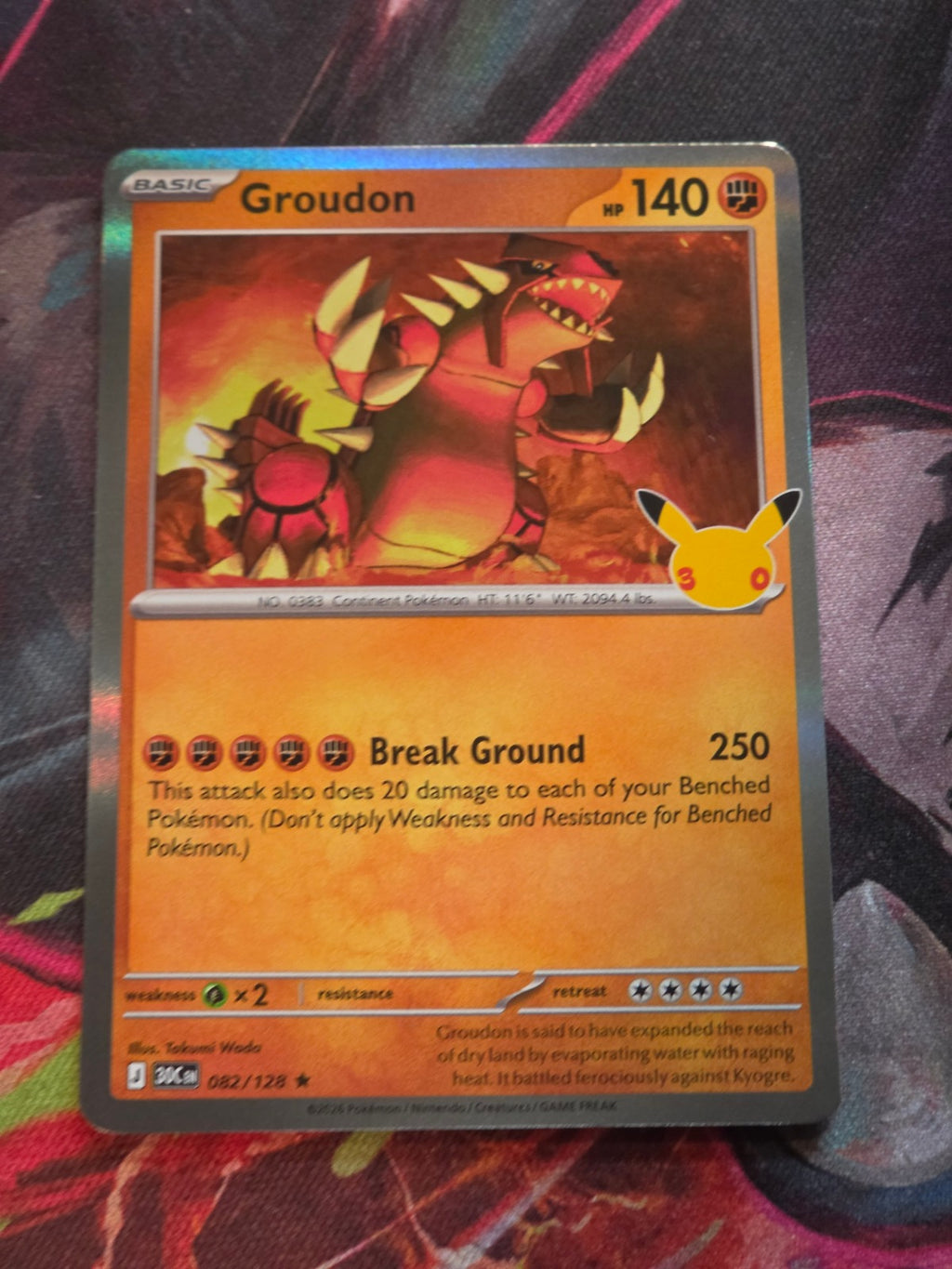 Groudon Rare ME: 30th Celebration 082/128 NM Pokemon