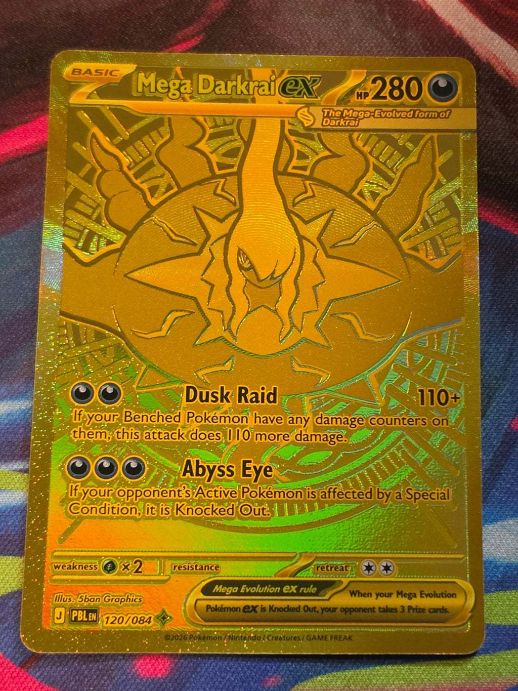 Mega Darkrai ex Mega Hyper Rare Pitch Black 120/084 NM Pokemon