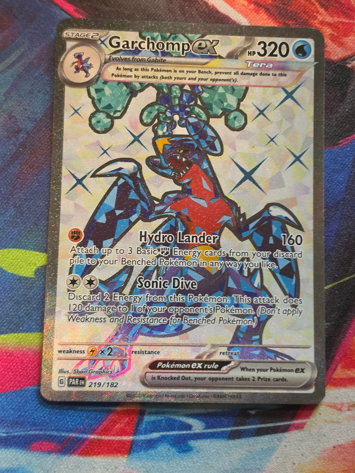 Garchomp ex Ultra Rare SV04: Paradox Rift 219/182 NM Pokemon