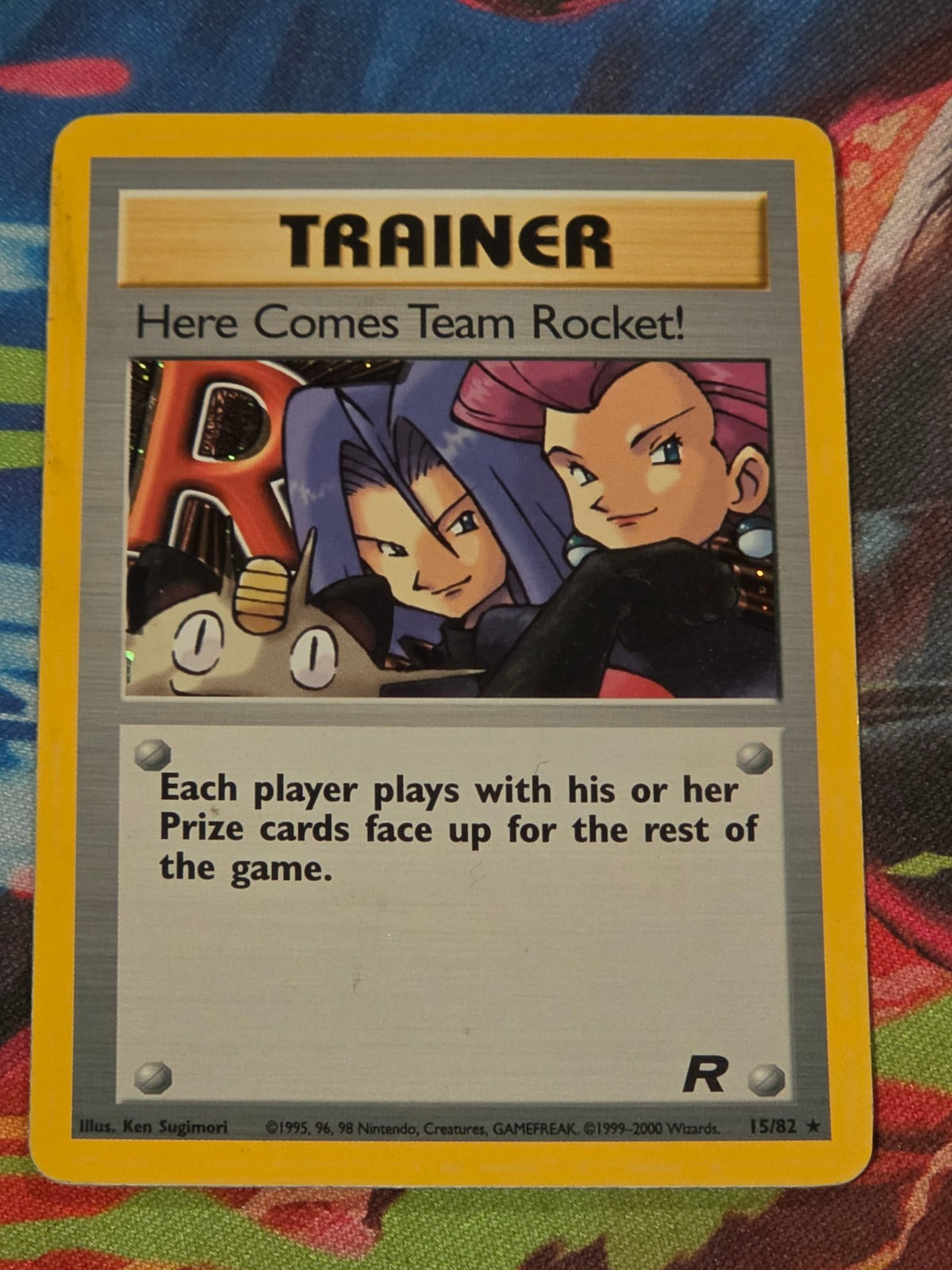 Here Comes Unlimited Team Rocket! (15) Holo Rare Team Rocket 15/82 MP Pokemon