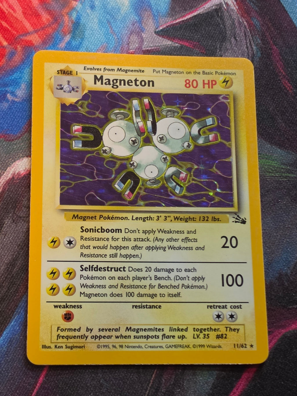 Magneton Holo Rare Fossil 11/62 NM-/LP+ Pokemon