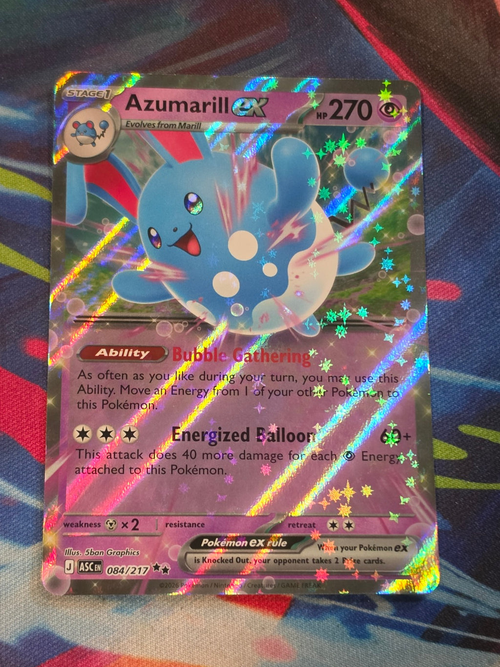 Azumarill ex Double Rare ME: Ascended Heroes 084/217 NM