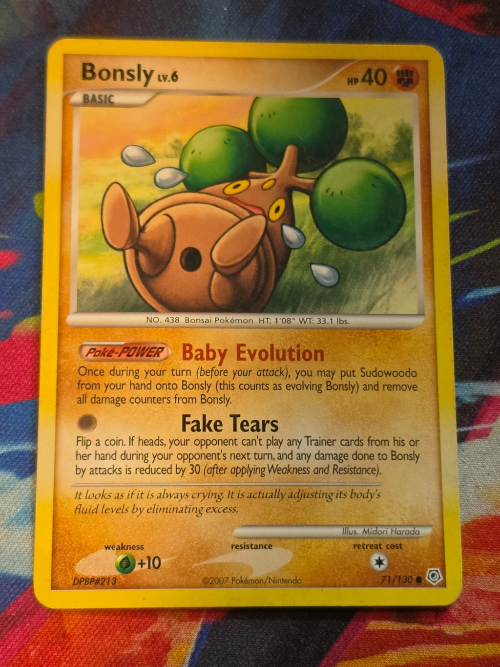 Bonsly Common Diamond and Pearl 71/130 LP-/MP+ Pokemon