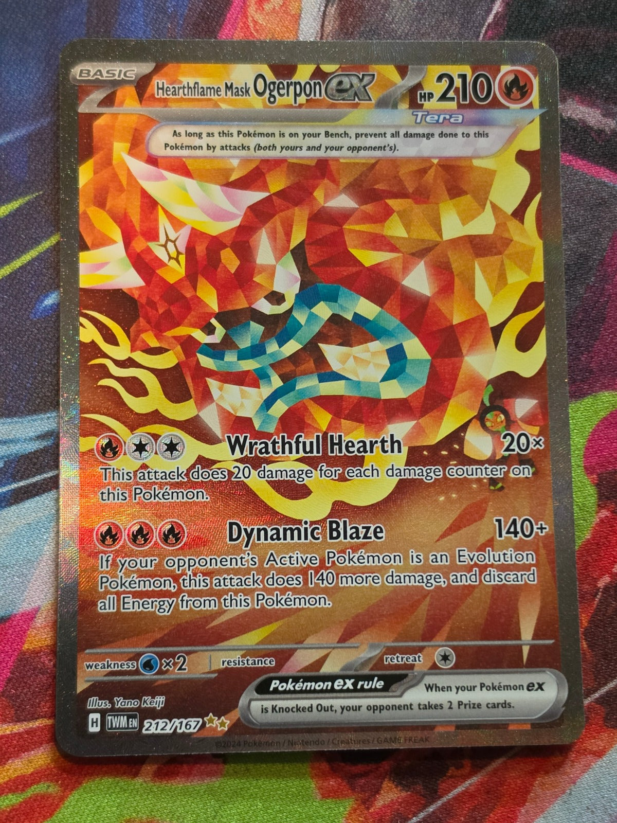 Hearthflame Mask Ogerpon ex Special Illustration Rare SV06: Twilight Masquerade 212/167 NM Pokemon