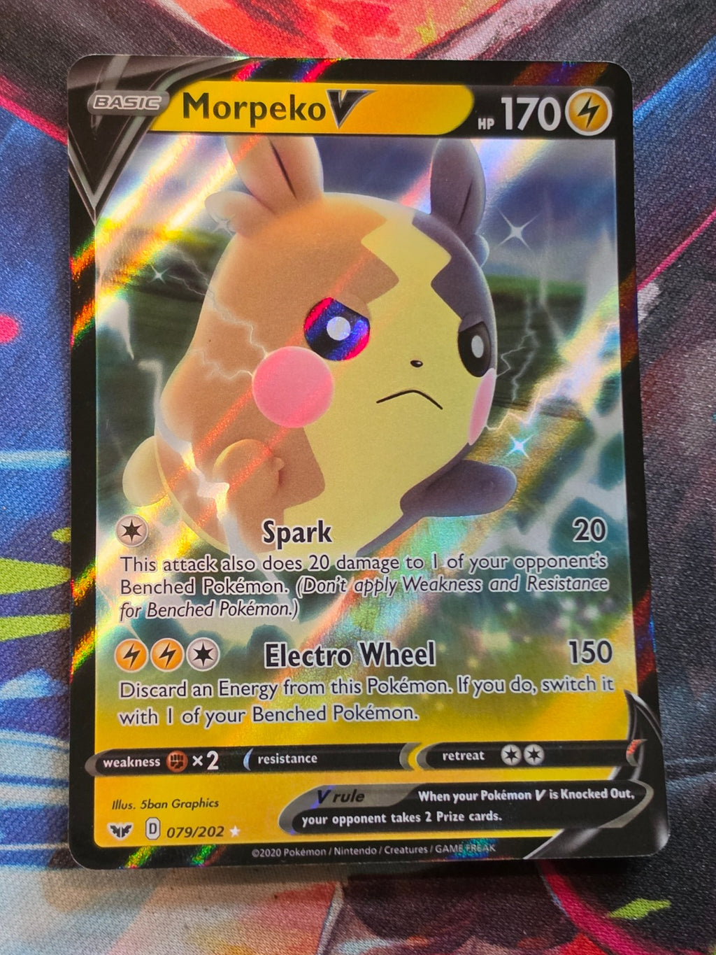 Morpeko V Ultra Rare SWSH01: Sword & Shield Base Set 079/202 NM Pokemon