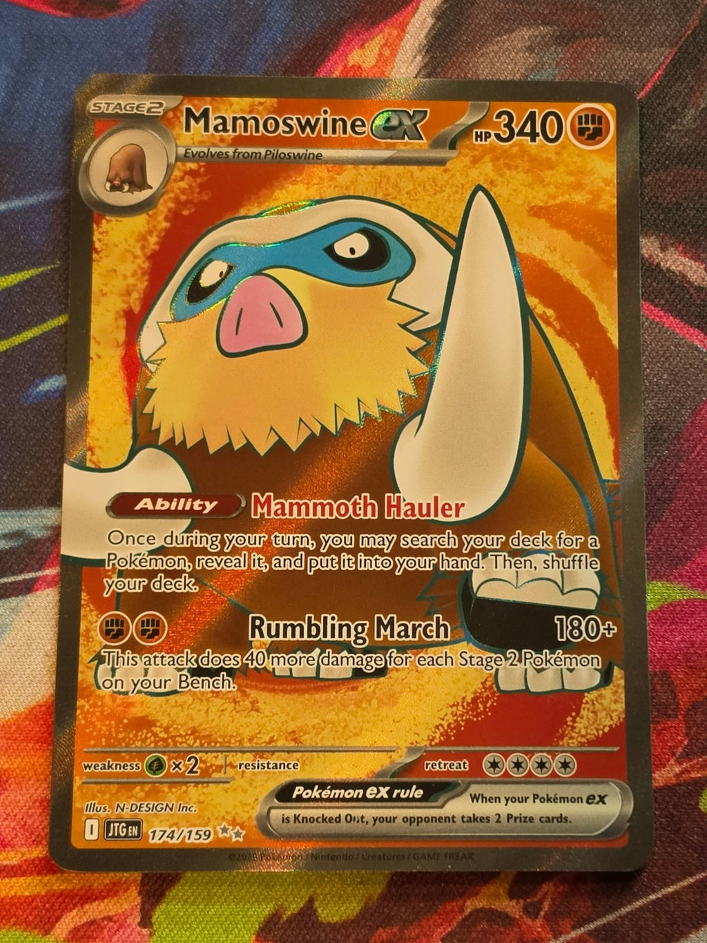 Mamoswine ex Ultra Rare Journey Together 174/159 NM Pokemon