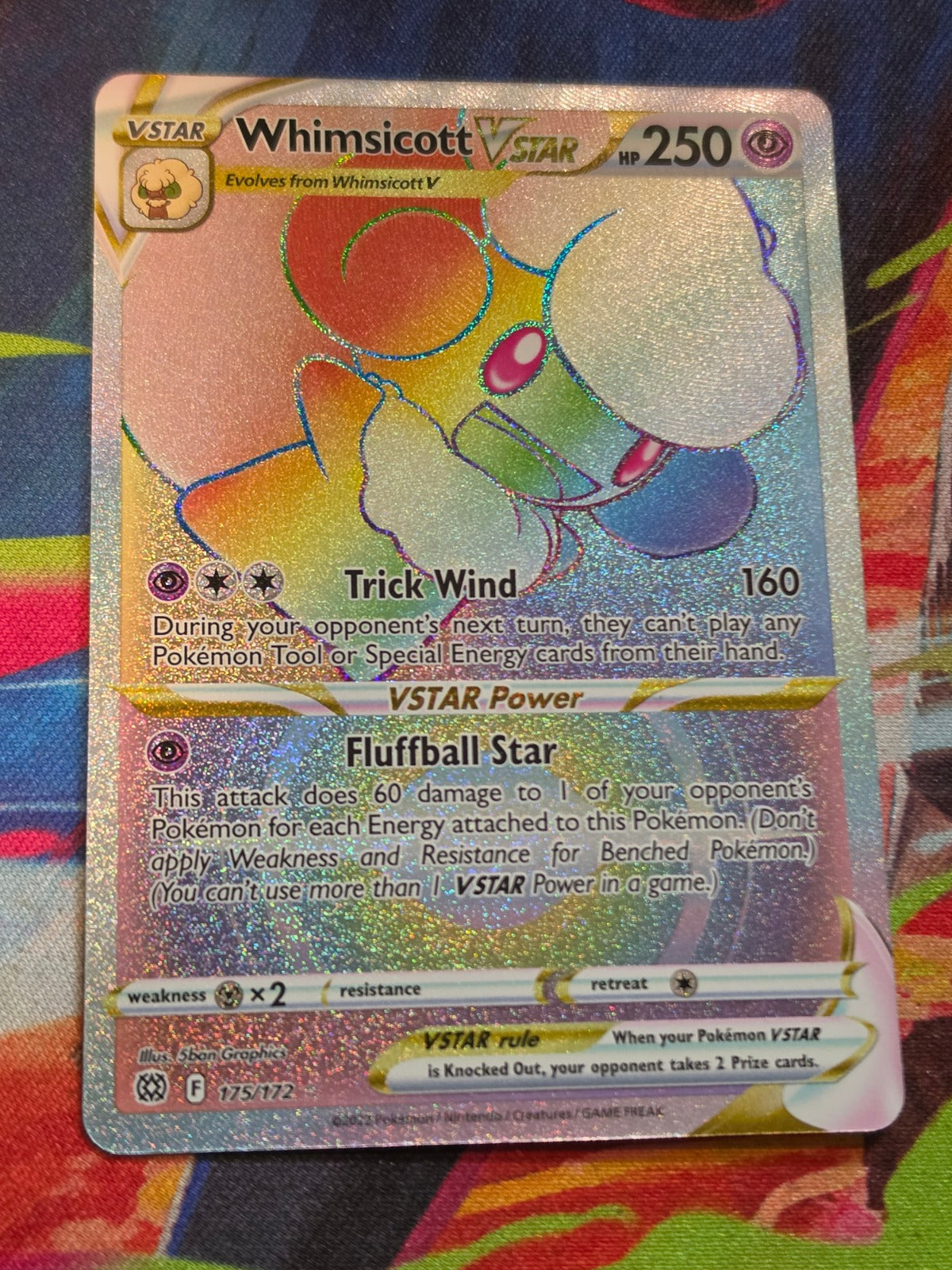 Whimsicott VSTAR (Secret) Secret Rare SWSH09: Brilliant Stars 175/172 NM Pokemon