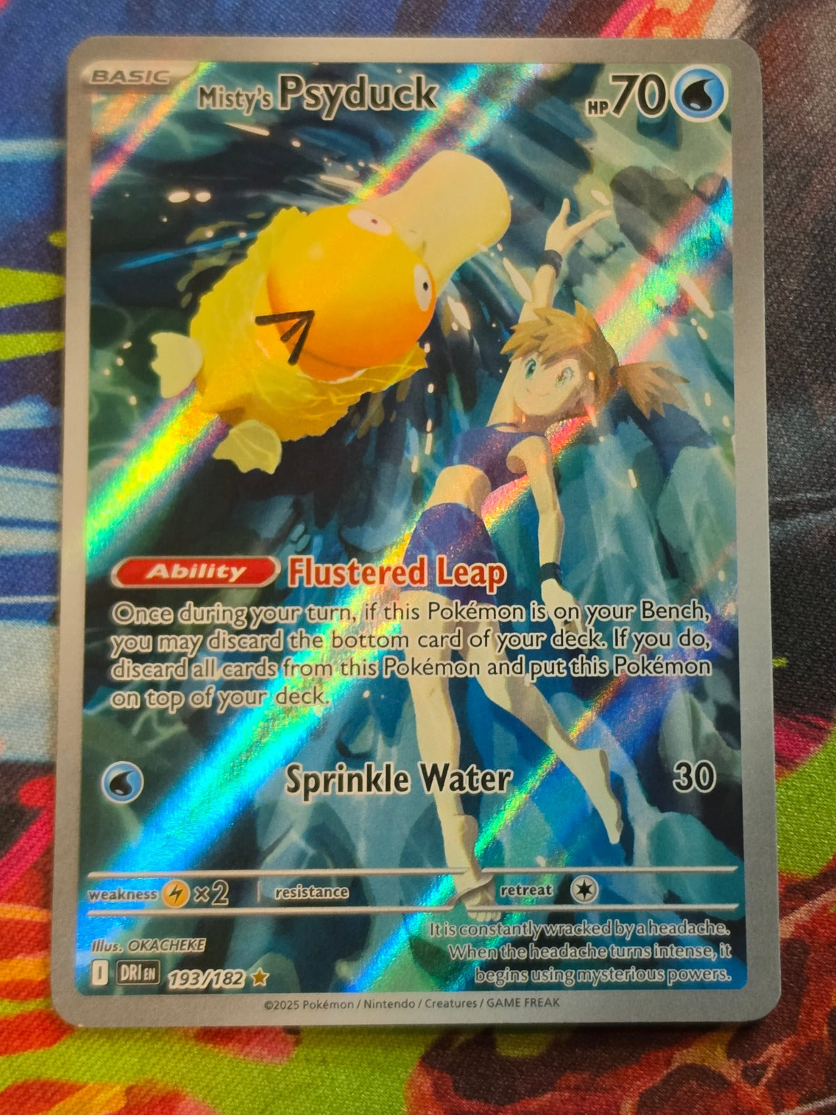 Misty's Psyduck Illustration Rare SV10: Destined Rivals 193/182 NM Pokemon