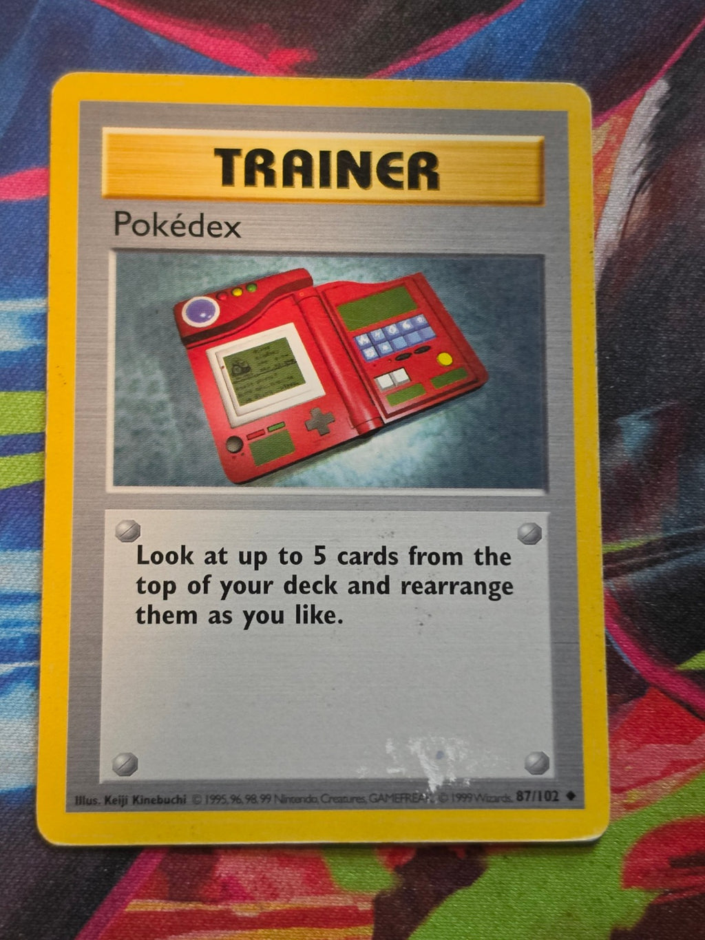Pokedex Shadowless Base Set Uncommon 087/102 DMG Pokemon