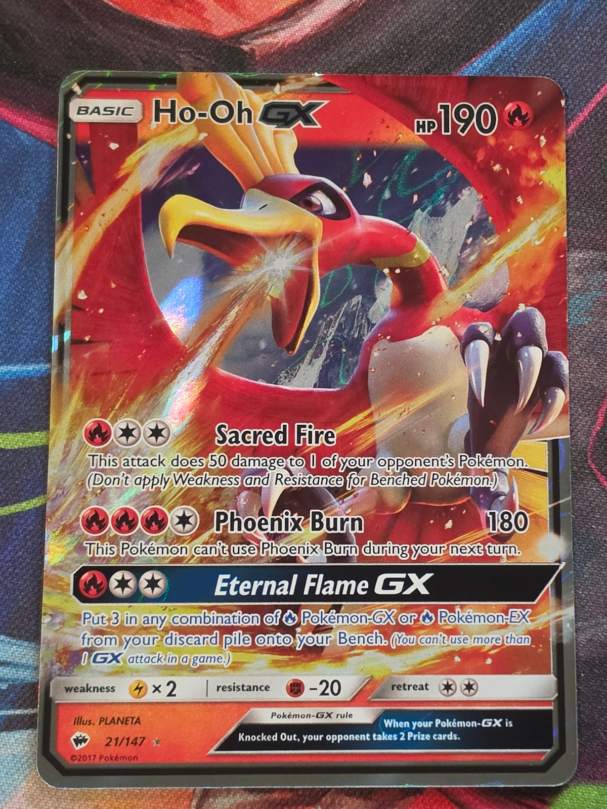 Ho-Oh GX Ultra Rare SM - Burning Shadows 21/147 NM Pokemon