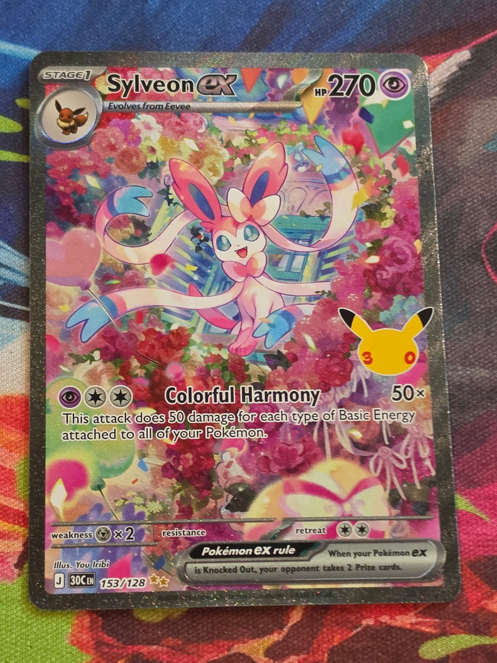 Sylveon ex - 153/128 - ME: 30th Celebration - Special Illustration Rare - NM - Pokemon
