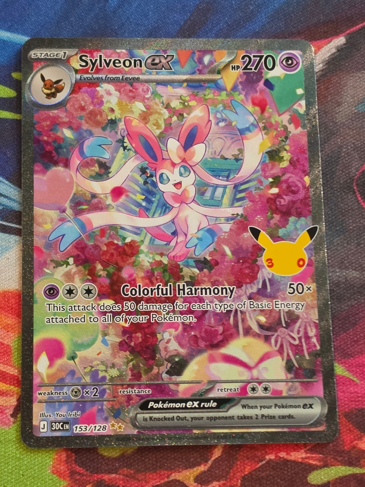 Sylveon ex - 153/128 - ME: 30th Celebration - Special Illustration Rare - NM - Pokemon