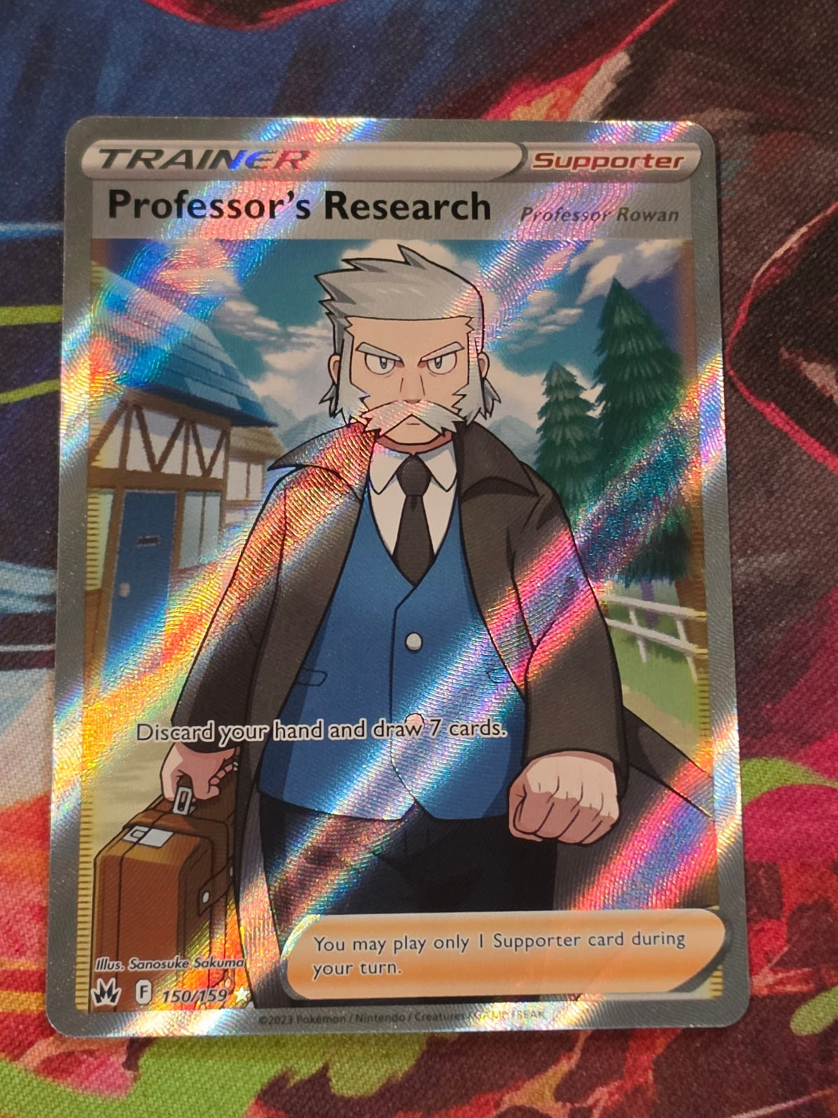 Professor's Research Professor Rowan Full Art Ultra Rare Crown Zenith 150/159 NM Pokemon