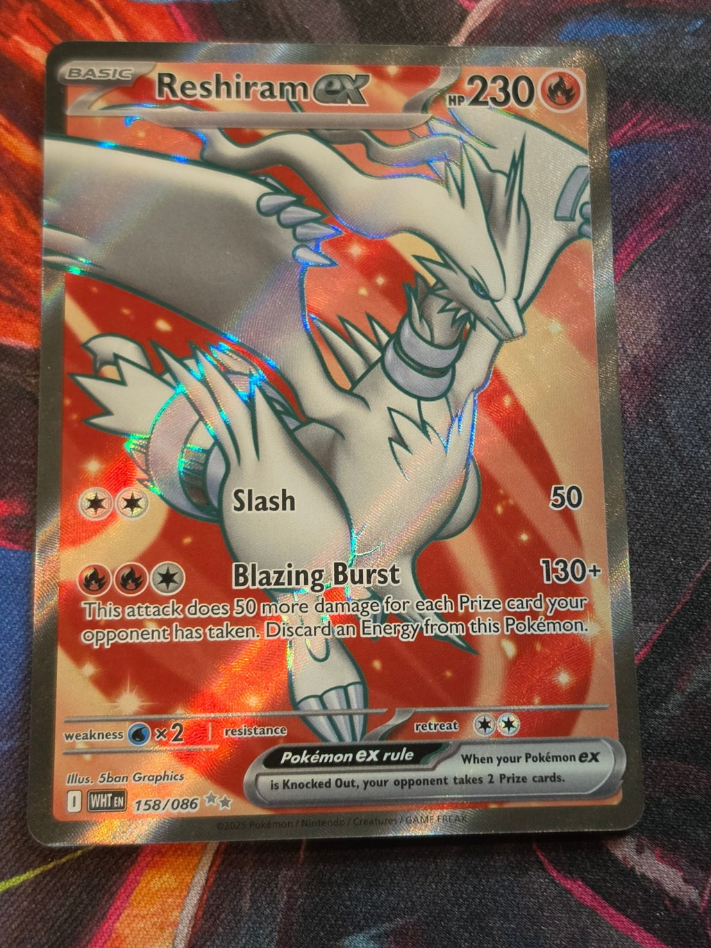 Reshiram ex Ultra Rare White Flare 158/086 NM Pokemon