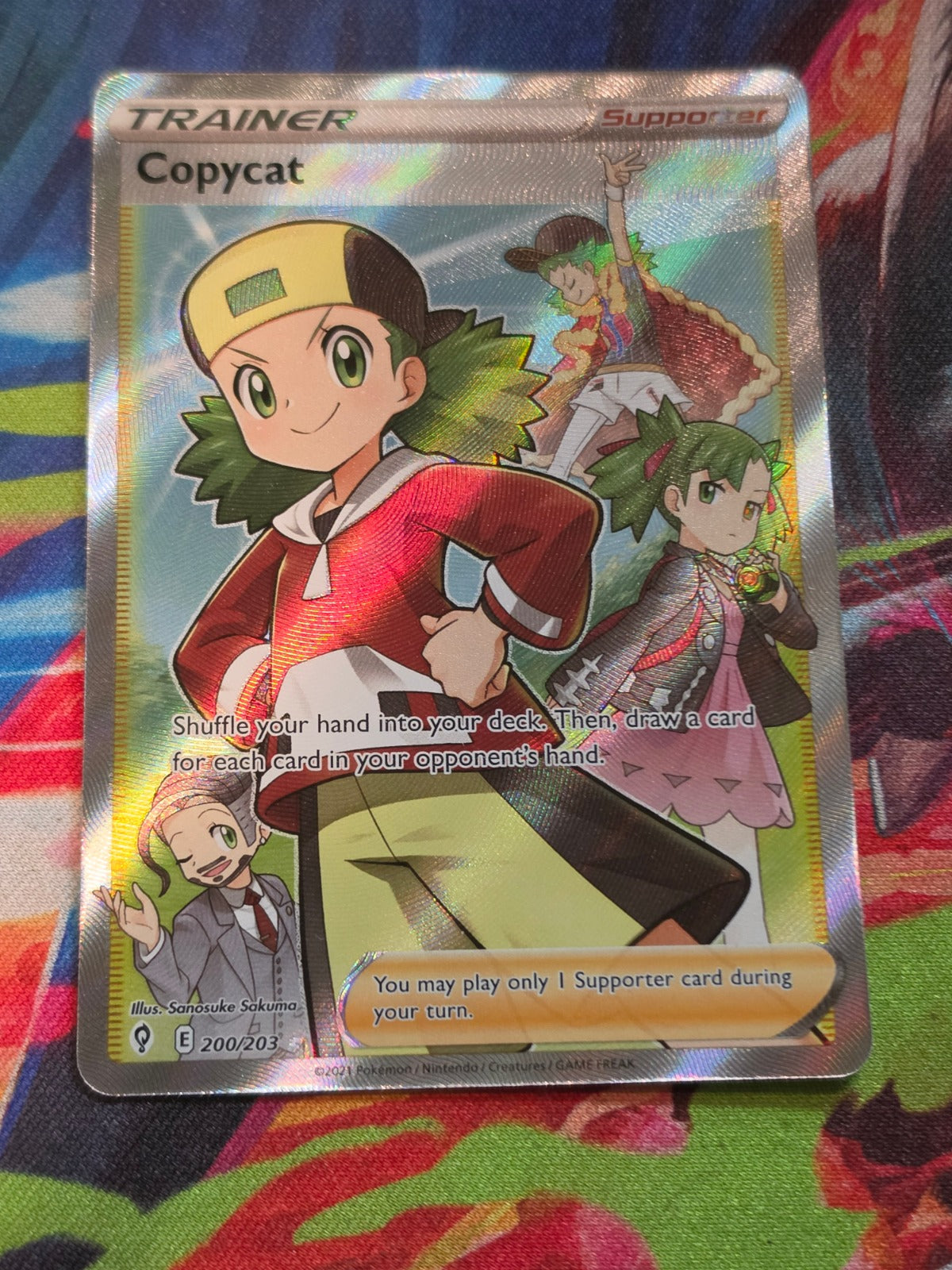 Copycat (Full Art) Ultra Rare SWSH07: Evolving Skies 200/203 NM Pokemon