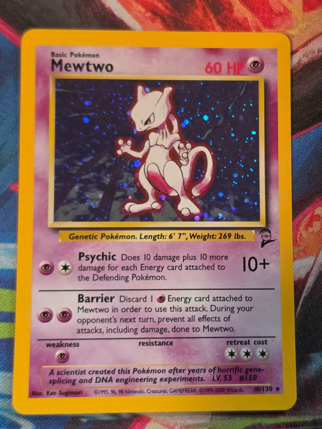 Mewtwo Holo Rare Base Set 2 010/130 NM-/LP+ Pokemon