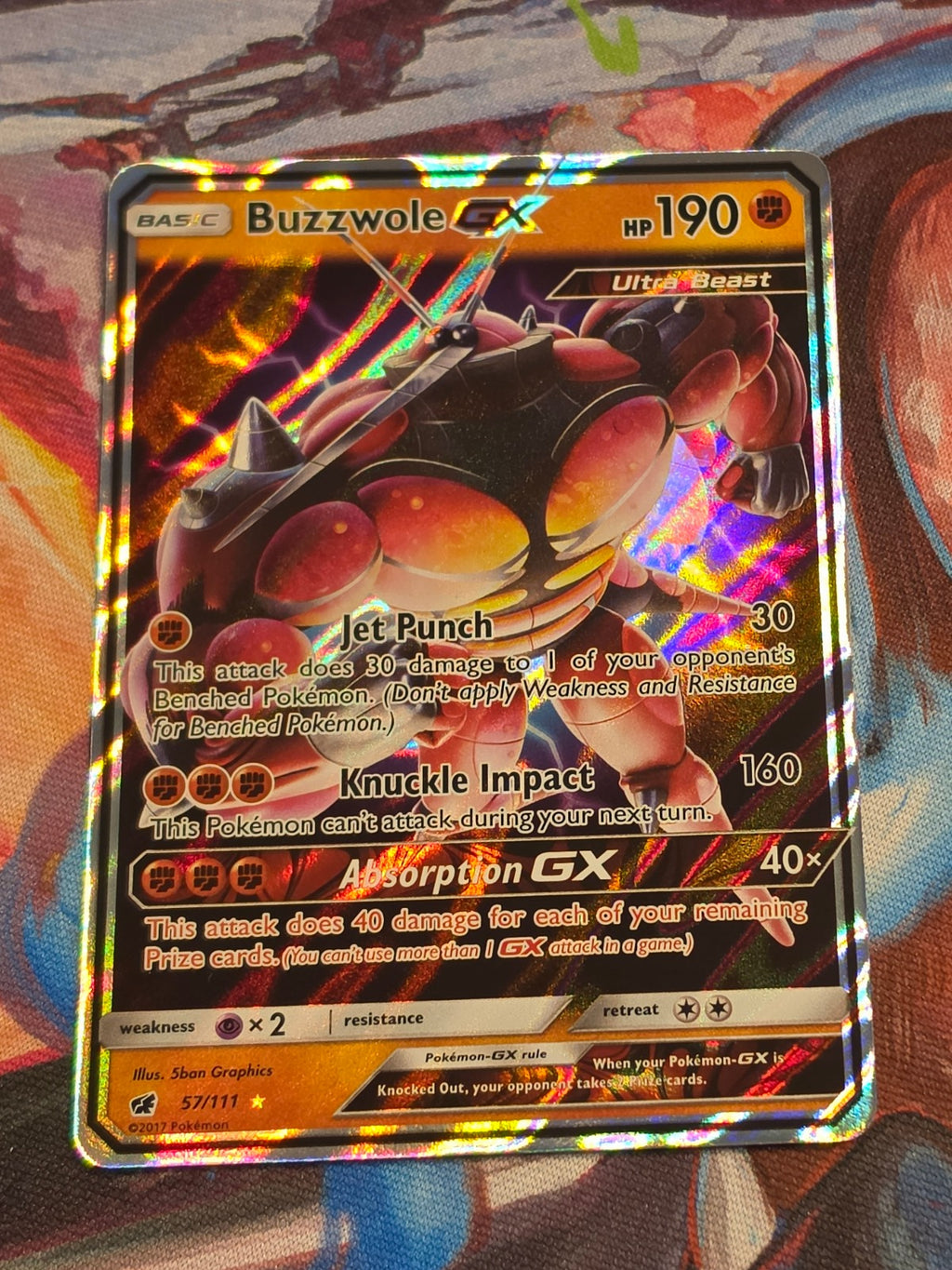 Buzzwole GX Ultra Rare SM - Crimson Invasion 57/111 NM Pokemon