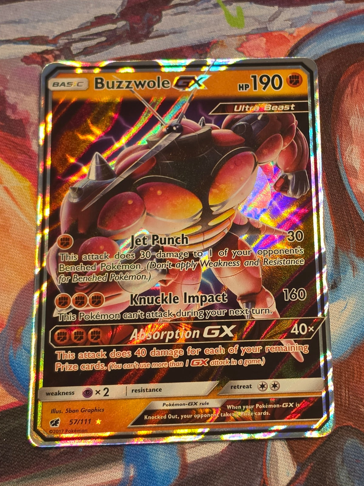 Buzzwole GX Ultra Rare SM - Crimson Invasion 57/111 NM Pokemon