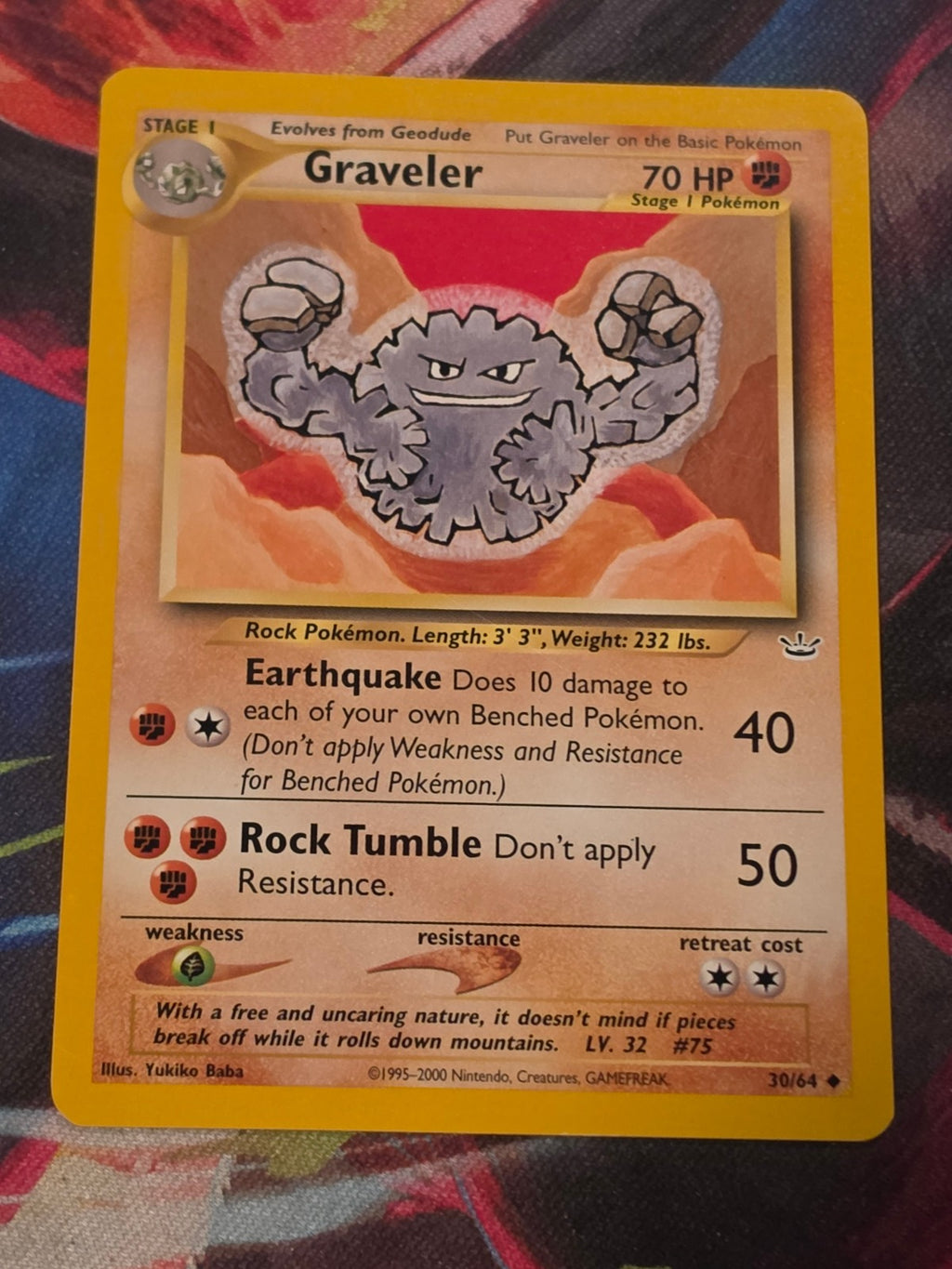 Graveler - 30/64 - Neo Revelation - Uncommon - Unlimited - LP Pokemon