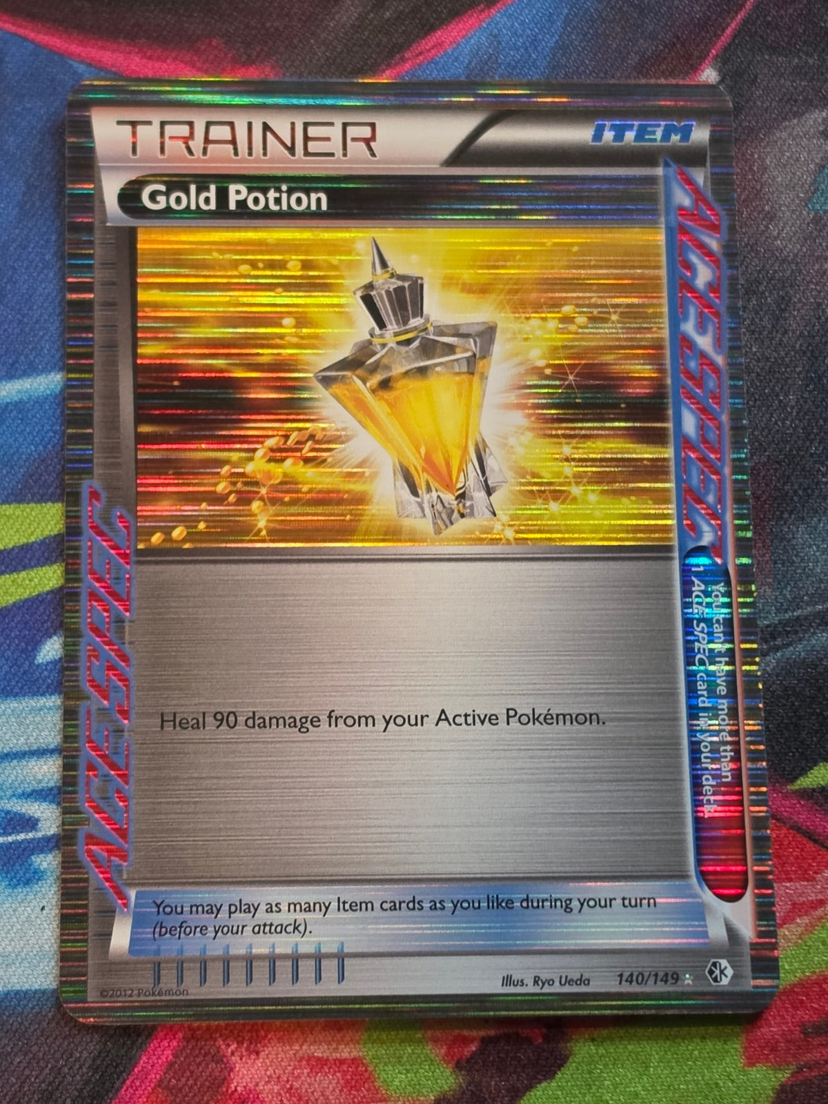 Gold Potion Rare Ace Boundaries Crossed 140/149 NM Pokemon