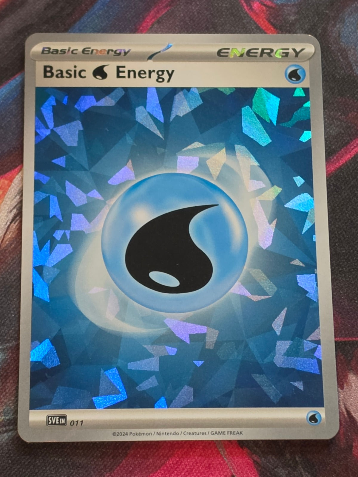 Basic Water Energy (Cracked Ice Holo) Common SVE: Scarlet & Violet Energies 011 NM Pokemon