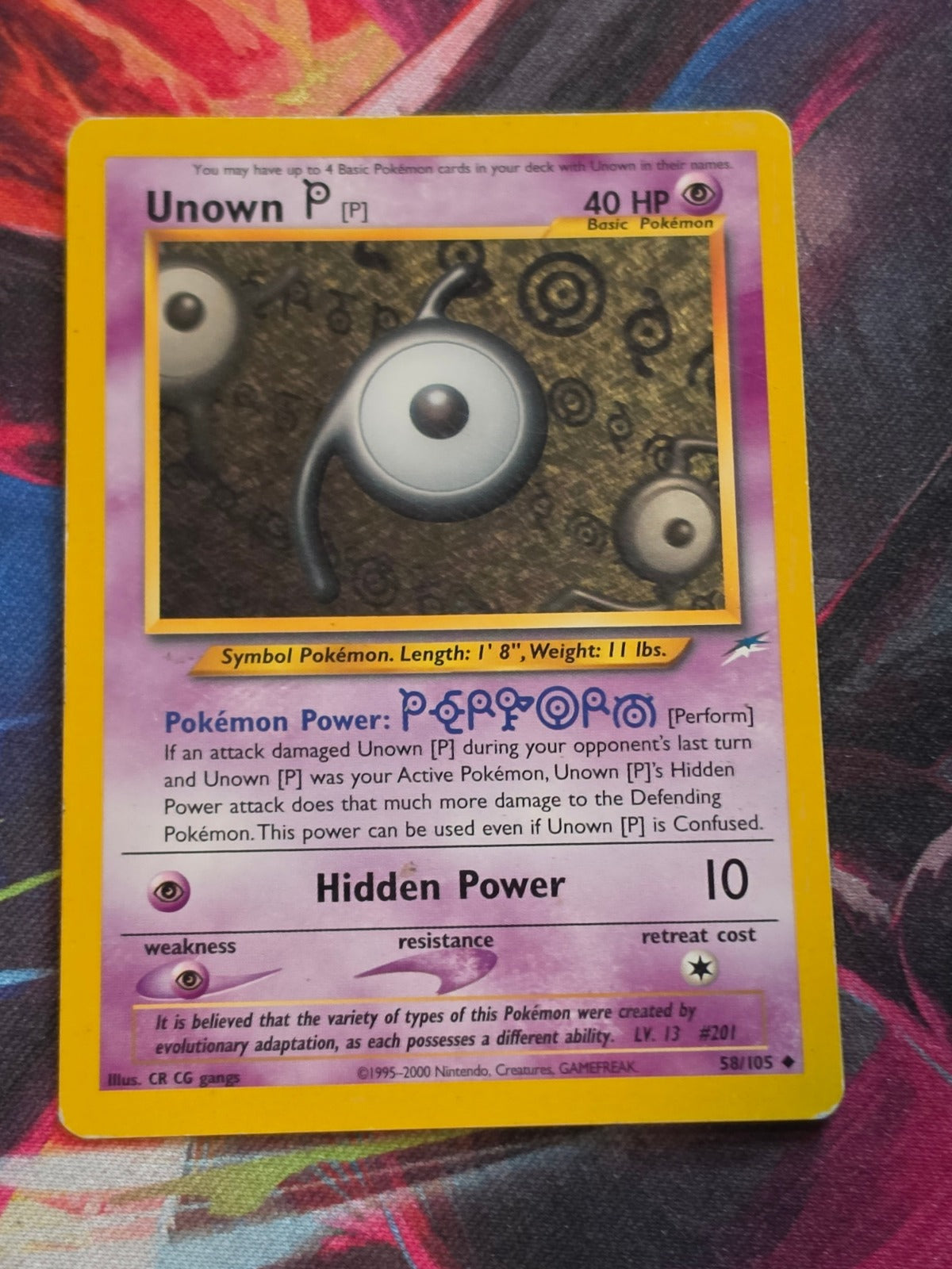 Unown [P] - 058/105 - Neo Destiny - Uncommon - Unlimited - MP Pokemon
