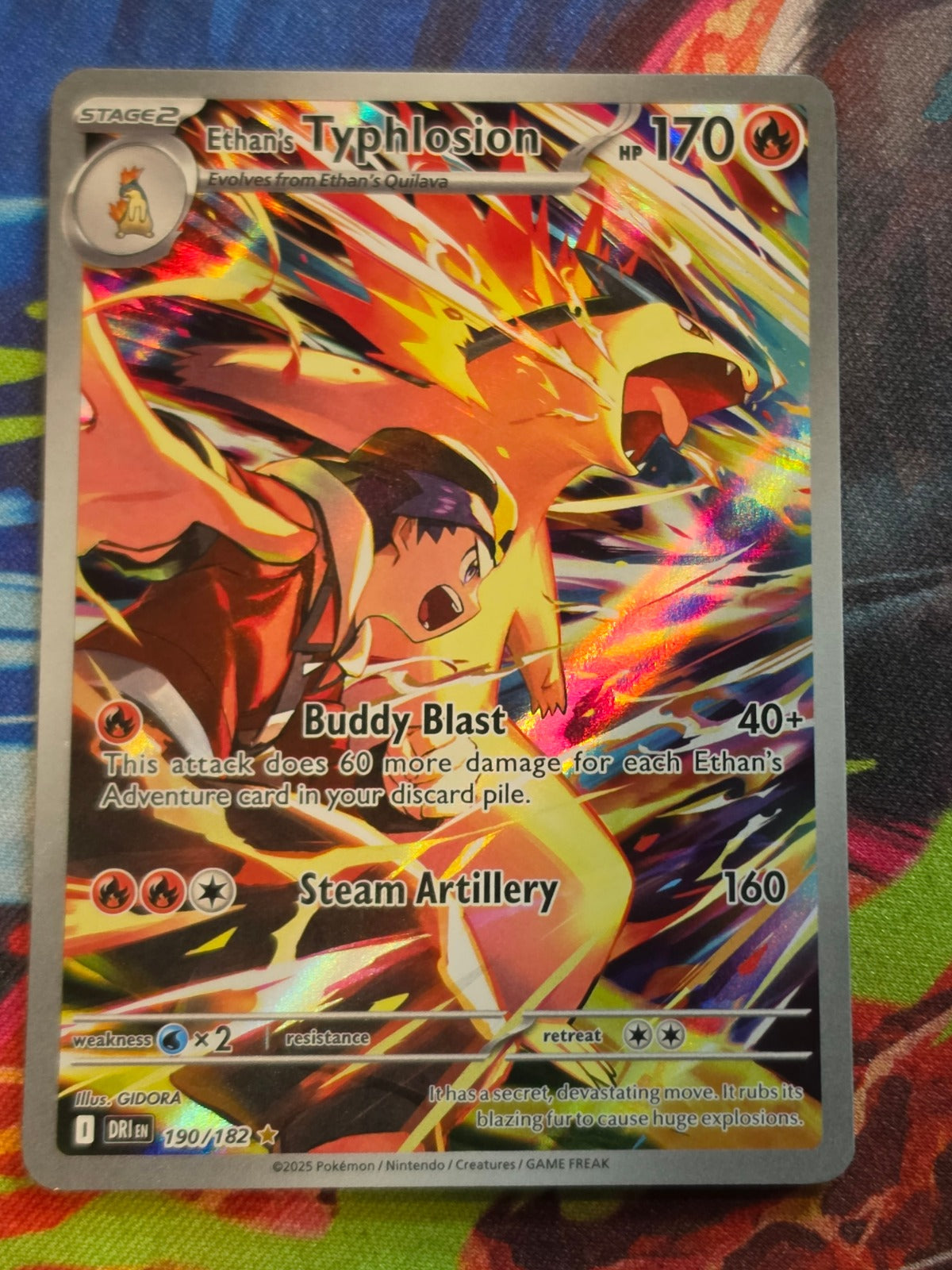 Ethan's Typhlosion Illustration Rare SV10: Destined Rivals 190/182 NM Pokemon