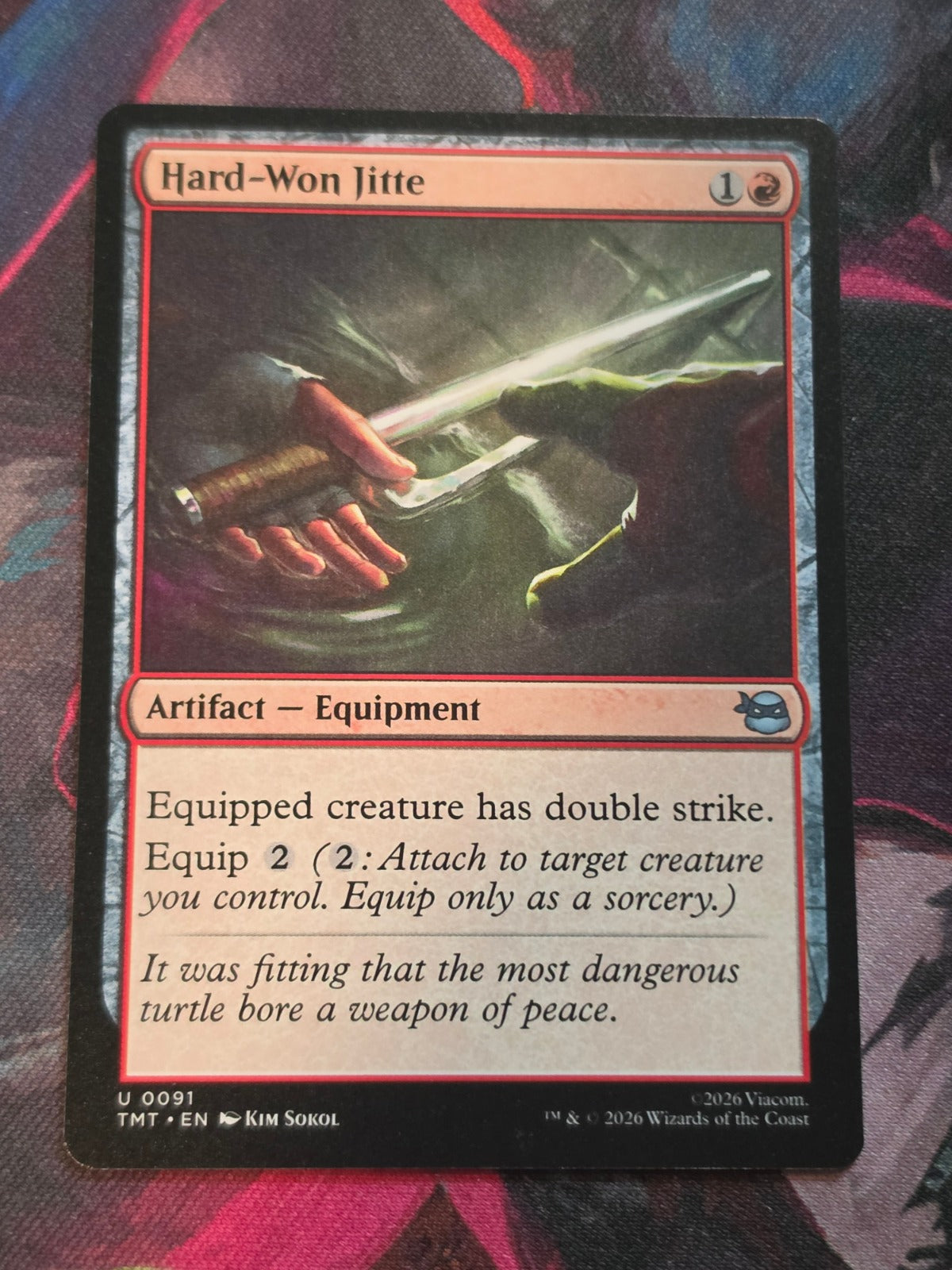 Hard-Won Jitte - 91 - Teenage Mutant Ninja Turtles - U - NM MTG