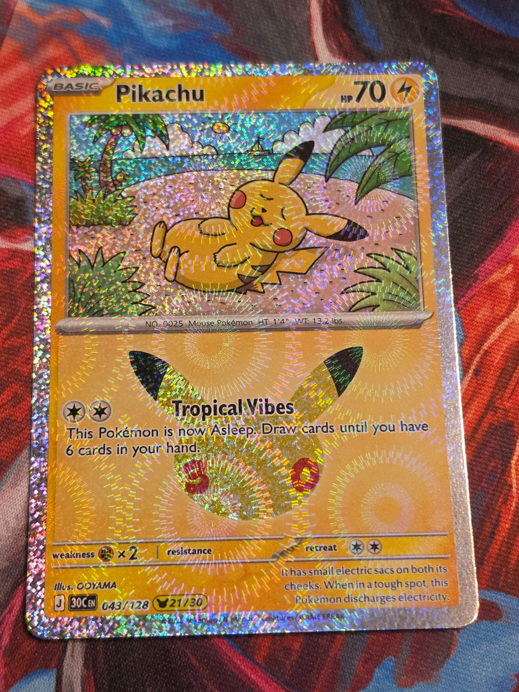 Pikachu Rare ME: 30th Celebration 043/128 NM Pokemon