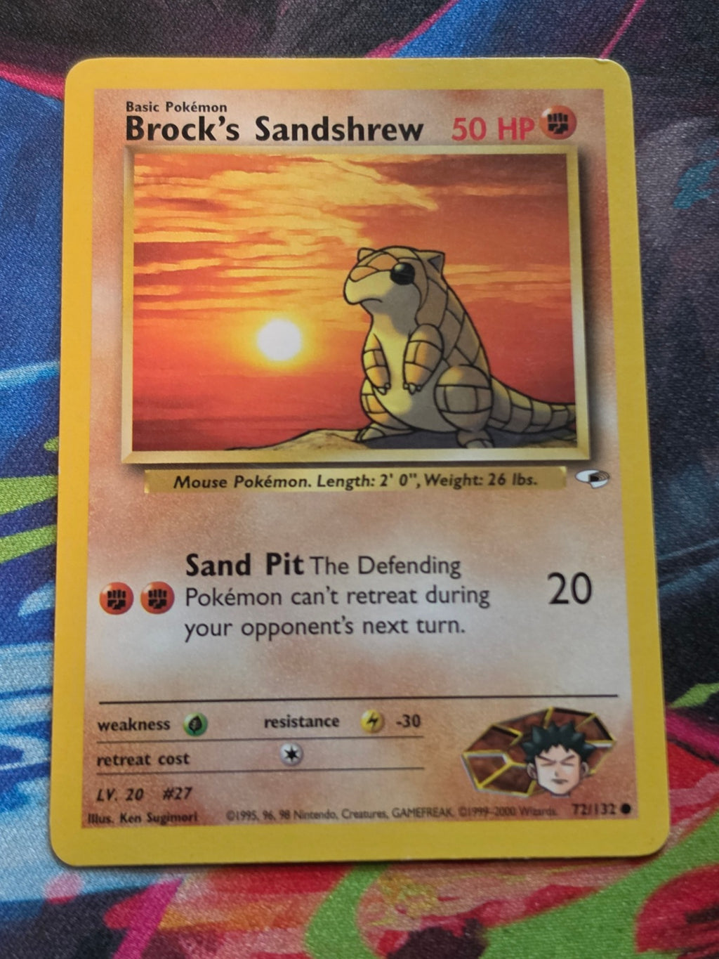 Brock's Sandshrew (72) - 072/132 - Gym Heroes - Common - Unlimited - NM-/LP+ Pokemon