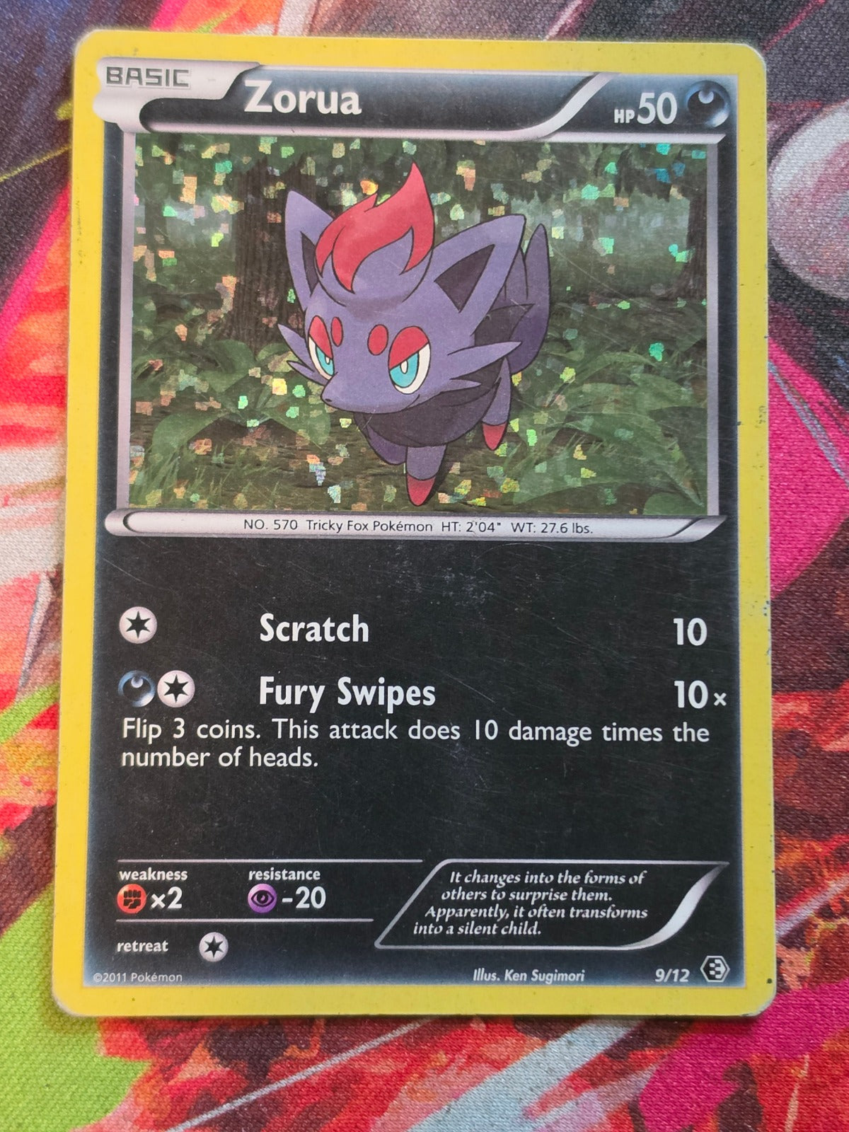 Zorua Holo Promo McDonald's Promos 2011 009/012 MP Pokemon