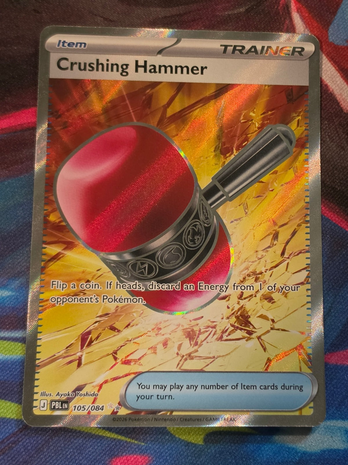 Crushing Hammer Ultra Rare Pitch Black 105/084 NM Pokemon