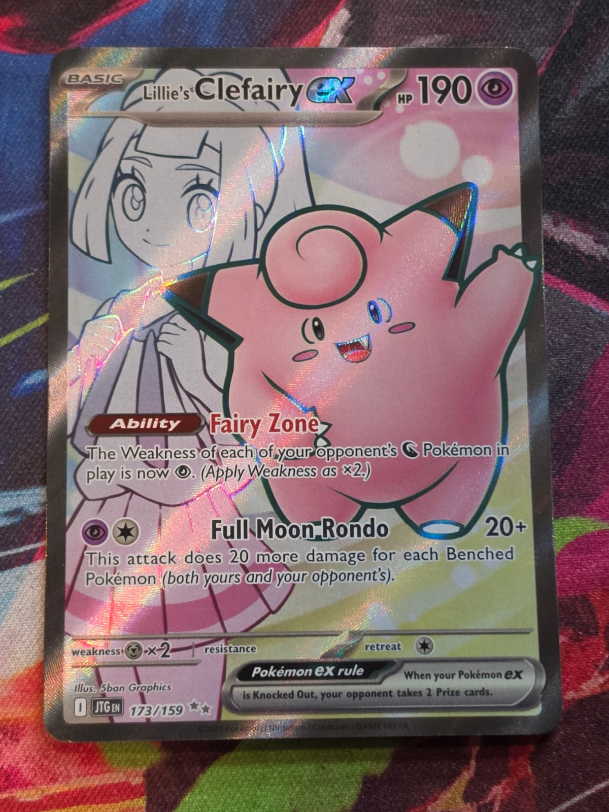 Lillie's Clefairy ex Ultra Rare Journey Together 173/159 NM Pokemon
