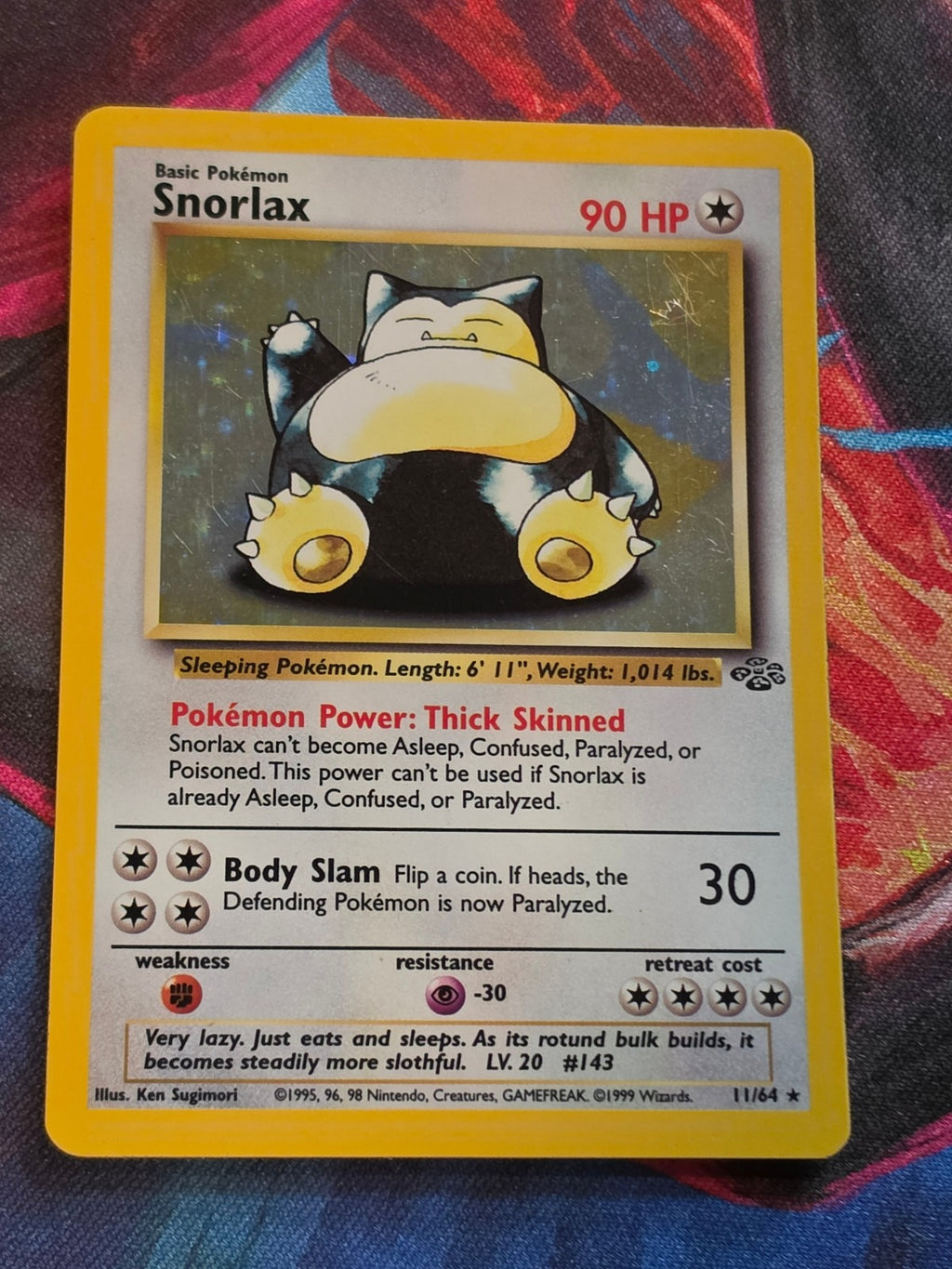 Snorlax Holo Rare Jungle 11/64 LP Pokemon