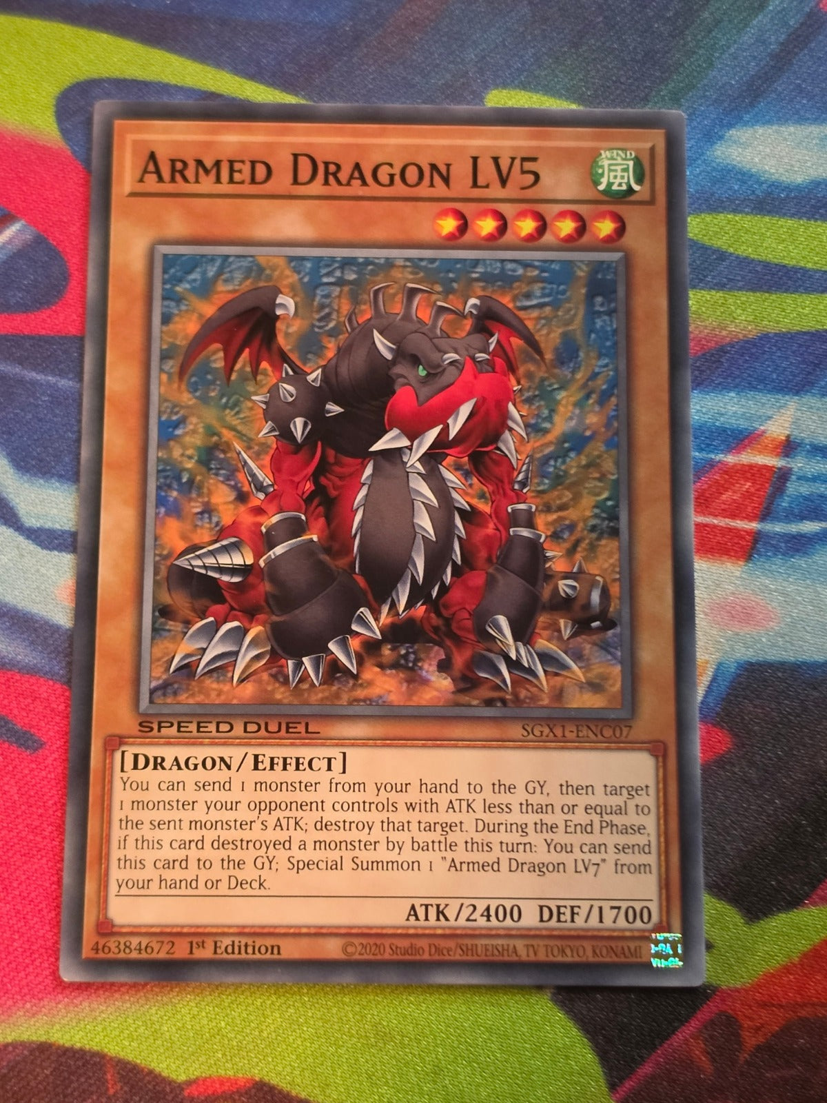 Armed Dragon LV5 Common Speed Duel GX: Duel Academy Box SGX1-ENC07 1st Edition LP Yu-Gi-Oh!