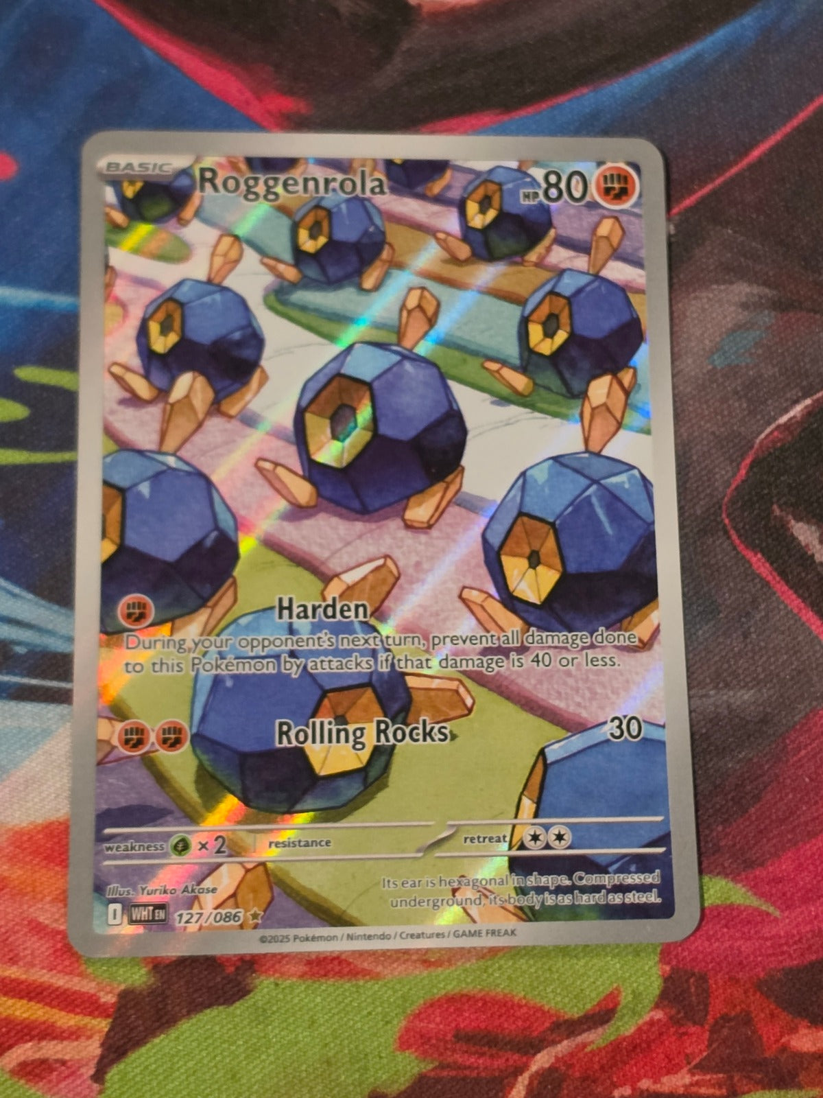 Roggenrola Illustration Rare White Flare 127/086 NM Pokemon