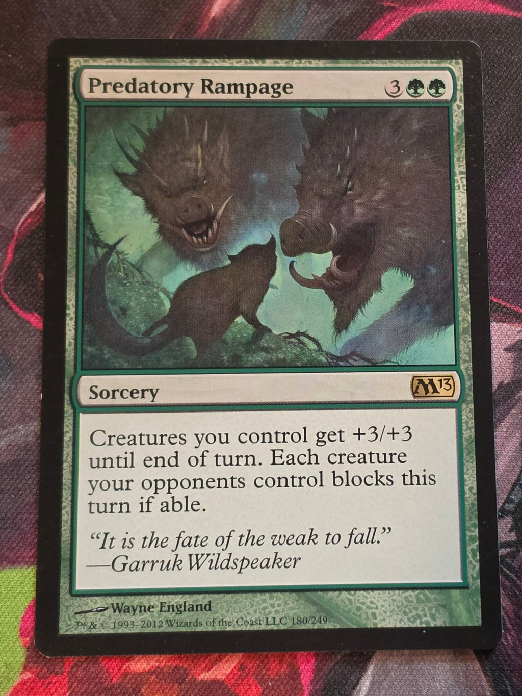 Predatory Rampage #180 Magic 2013 (M13) Rare LP MTG