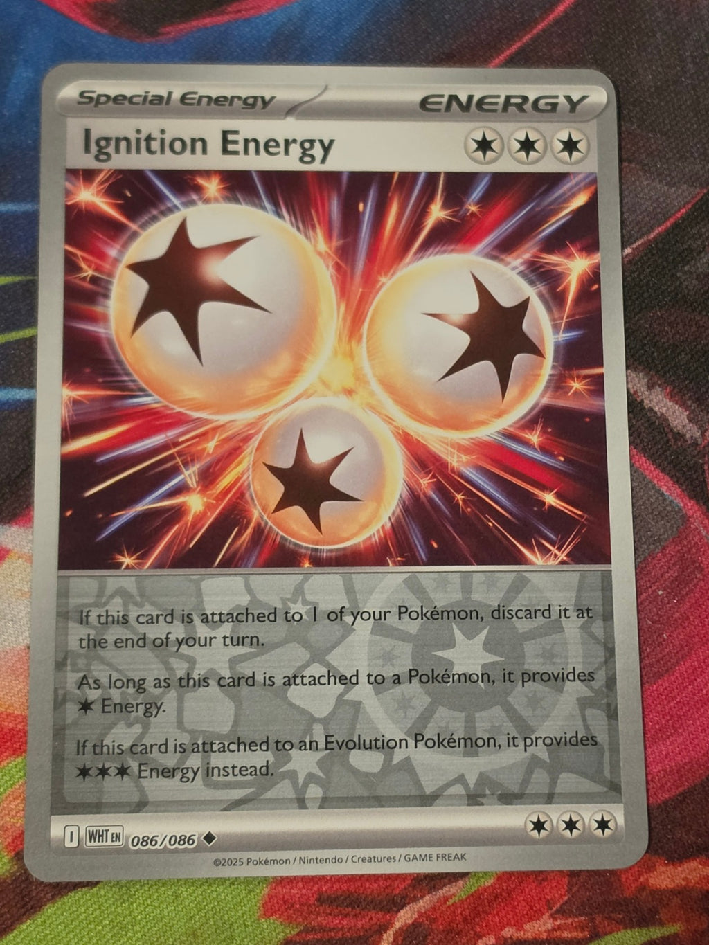 Ignition Energy Reverse Holo Uncommon White Flare 086/086 NM Pokemon