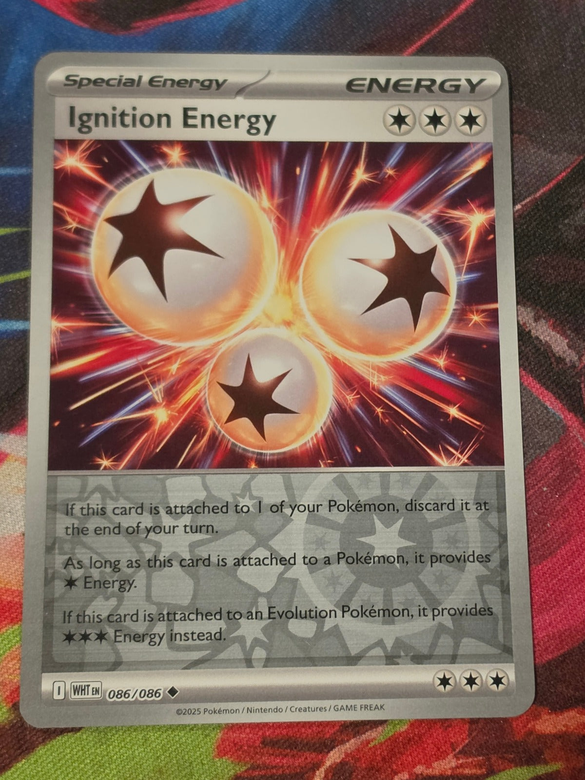 Ignition Energy Reverse Holo Uncommon White Flare 086/086 NM Pokemon