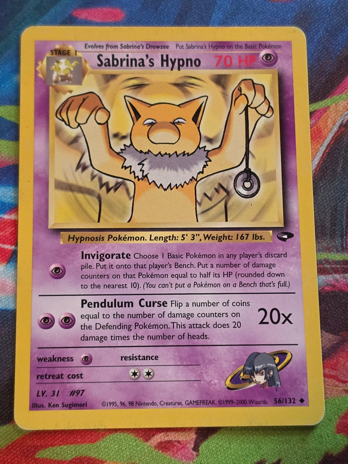 Sabrina's Hypno - 056/132 - Gym Challenge - Uncommon - Unlimited - LP Pokemon