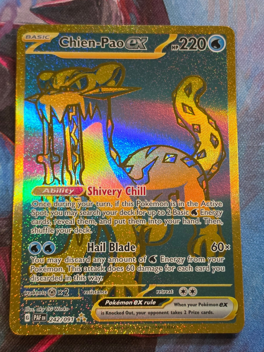 Chien-Pao ex Hyper Rare Paldean Fates 242/091 NM Pokemon