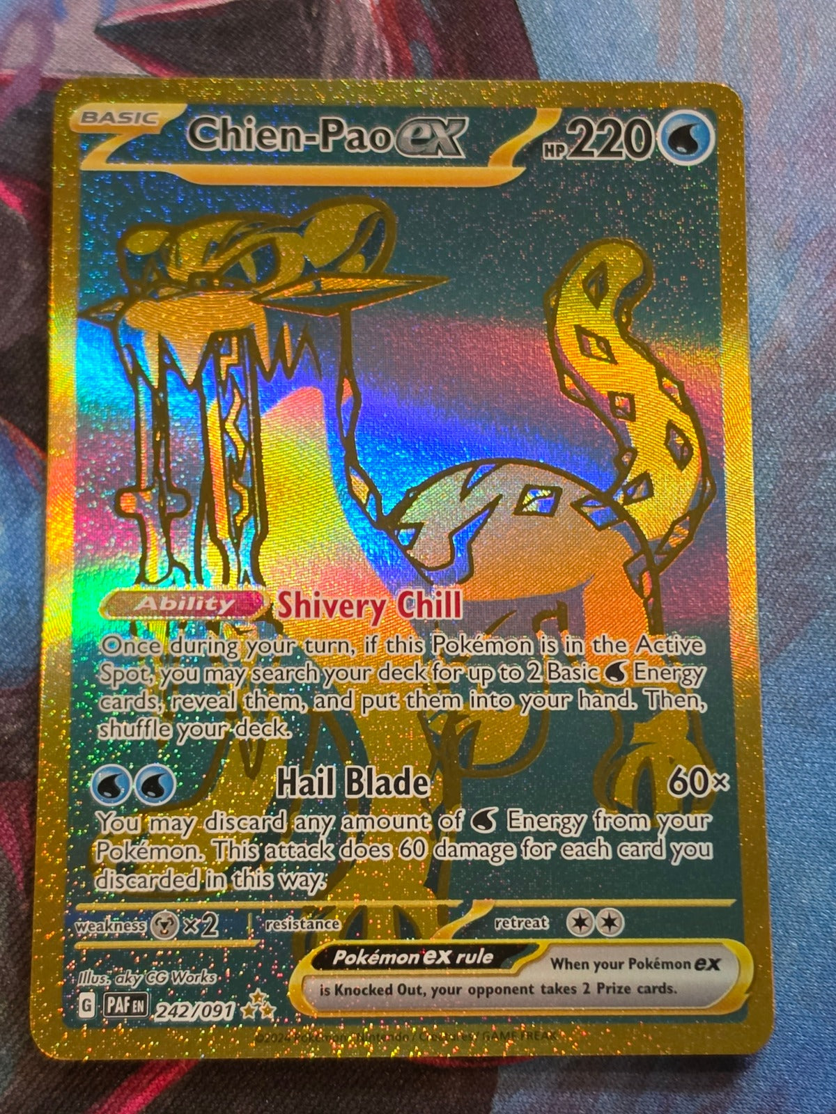 Chien-Pao ex Hyper Rare Paldean Fates 242/091 NM Pokemon
