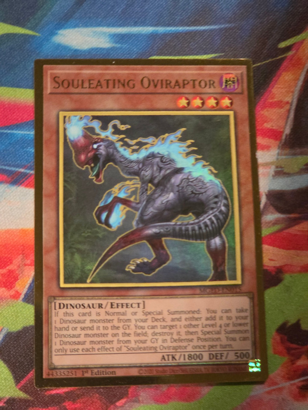 Souleating Oviraptor Premium Gold Rare Maximum Gold: El Dorado MGED-EN015 1st Edition LP Yu-Gi-Oh!
