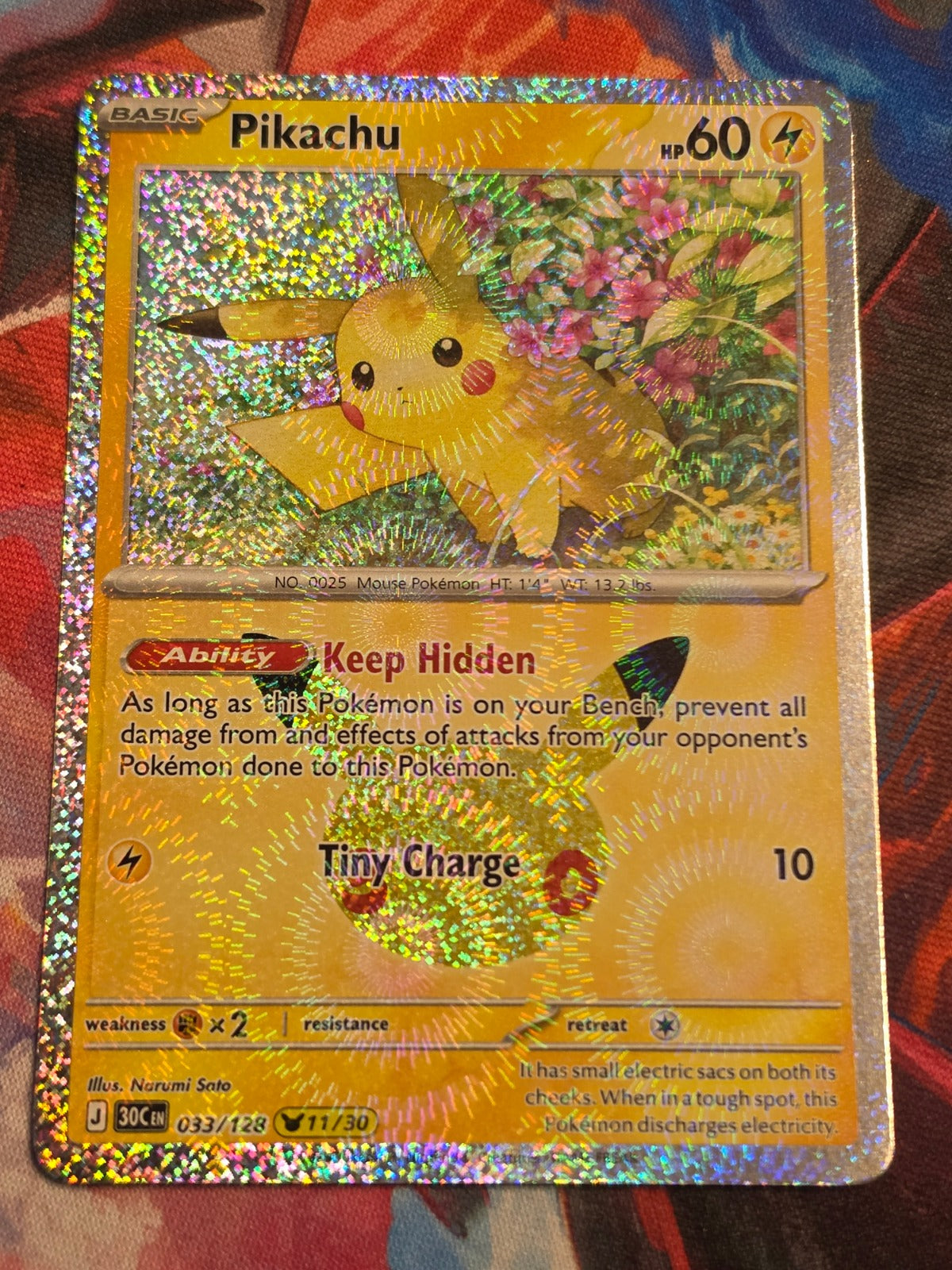 Pikachu Rare ME: 30th Celebration 033/128 NM Pokemon