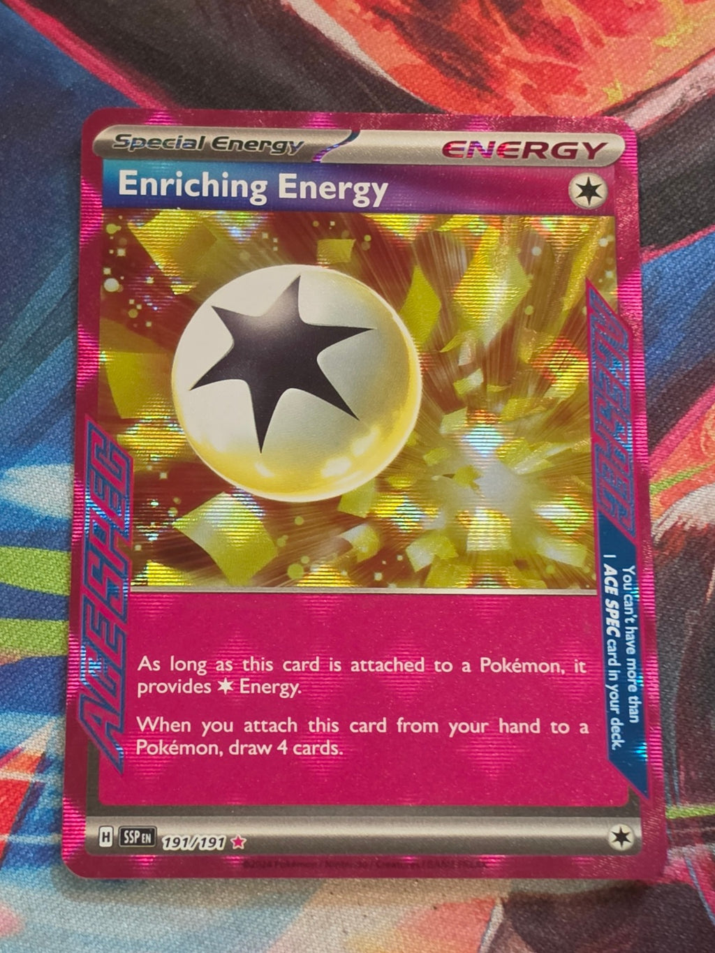 Enriching Energy ACE SPEC Rare SV08: Surging Sparks 191/191 NM Pokemon