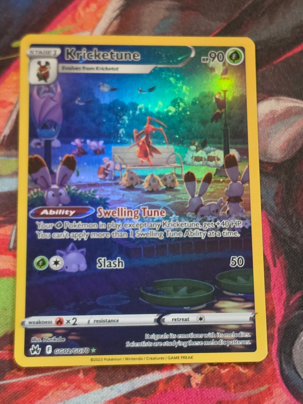 Kricketune Ultra Rare Crown Zenith Galarian Gallery GG02/GG70 NM Pokemon