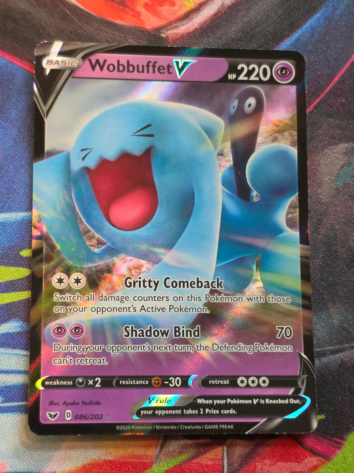 Wobbuffet V Ultra Rare SWSH01: Sword & Shield Base Set 086/202 NM Pokemon