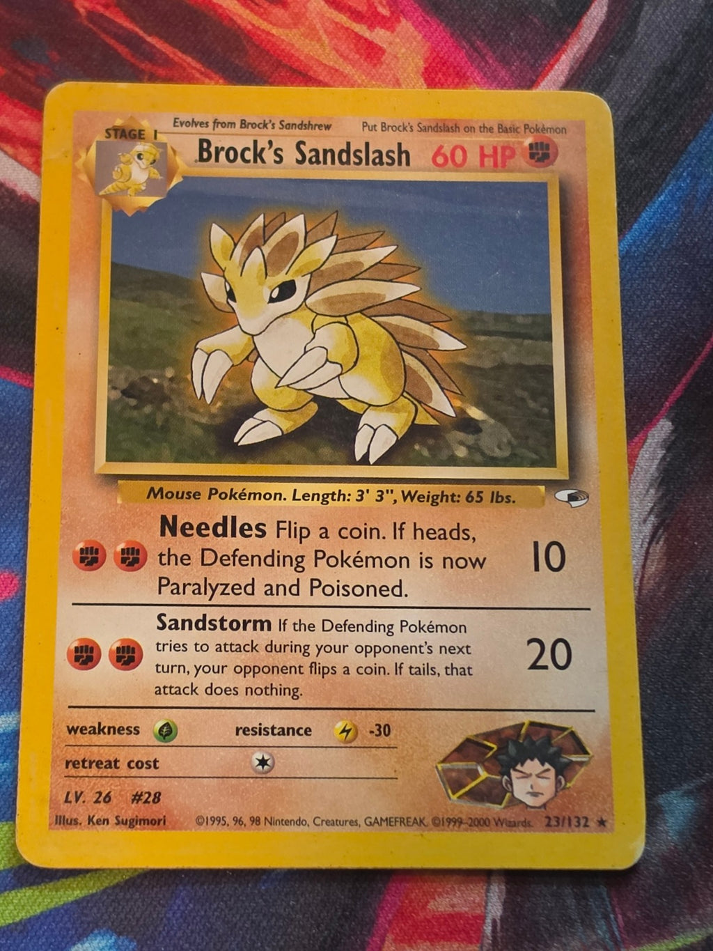 Brock's Sandslash Unlimited Rare Gym Heroes 023/132 LP Pokemon