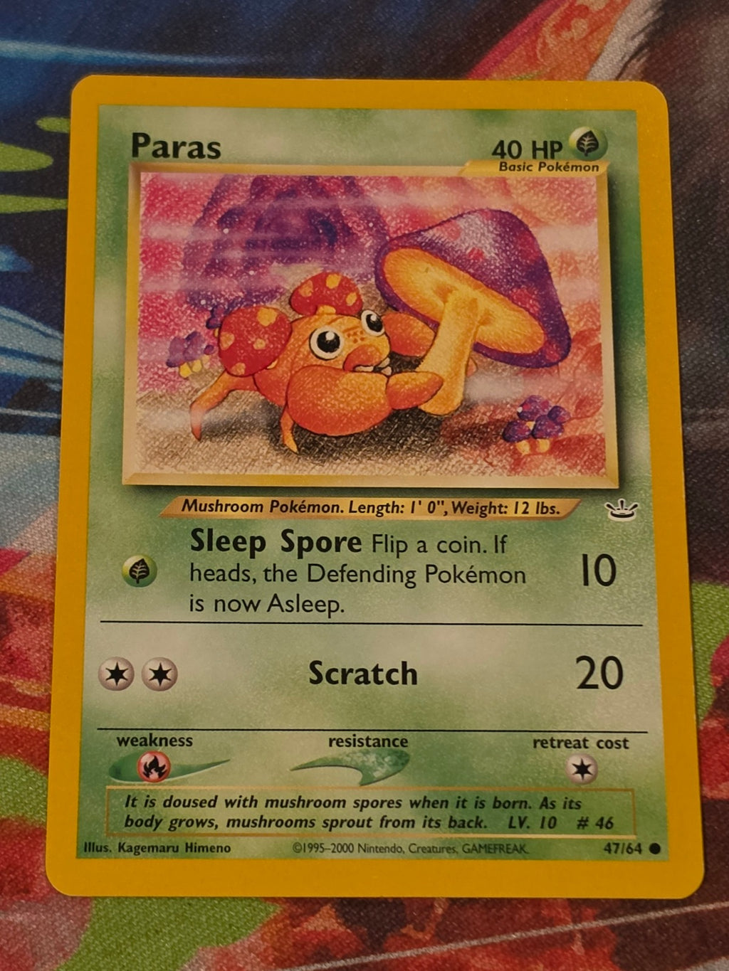 Paras - 47/64 - Neo Revelation - Common - Unlimited - NM Pokemon